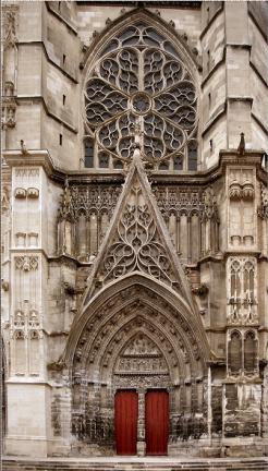 Meaux : portail principal de la cathédrale Saint-Etienne.