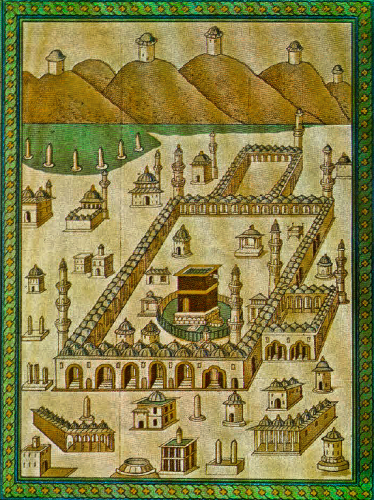 Plan de la Mecque au XVIe siècle.