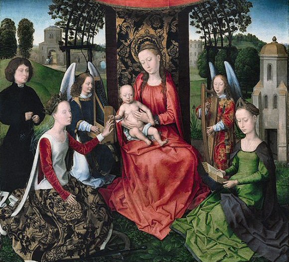 Memling : le mariage mystique de Sainte catherine.