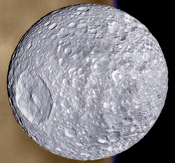 Mimas, satellite de Saturne.