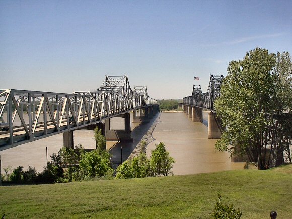 Mississippi, le pont de Vicksburg.