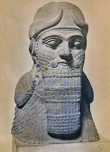 Nimrud : tête de gardien de porte.