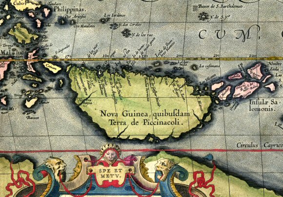 La Nouvelle Guinée dans l'Atlas d'Ortelius.