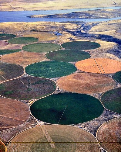 Oregon : cercles d'irrigation.