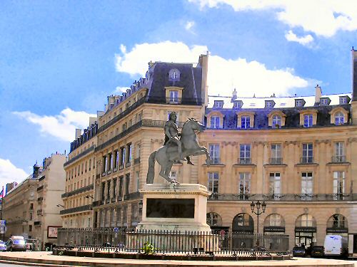 Place des Victoires, à Paris.
