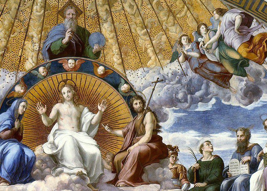Raphael : la Dispute du saint sacrement (dtail).