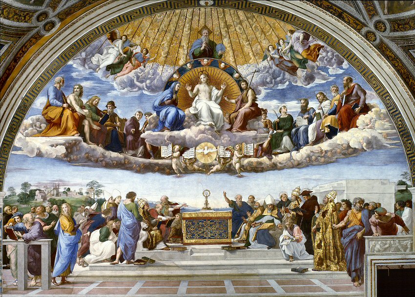 Raphael : la Dispute du saint sacrement.