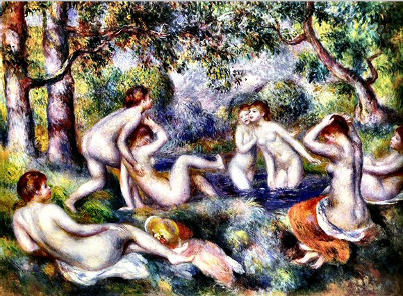 Renoir : les baigneuses dans la forêt.
