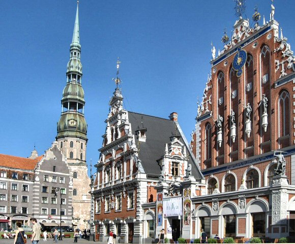 Lettonie : l'Hôtel de Ville de Riga.