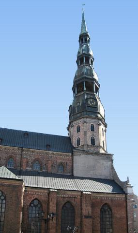 Riga : l'église Saint-Pierre.