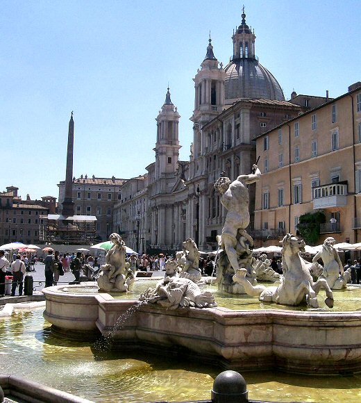 Rome : fontaine des quatre rivières, place Navone..