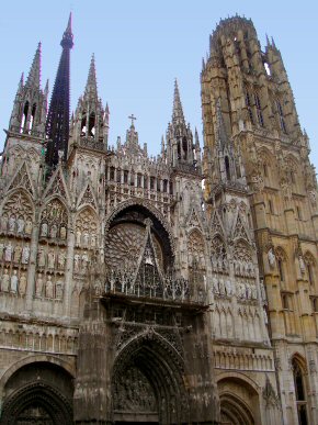 Rouen : façade de la cathédrale.
