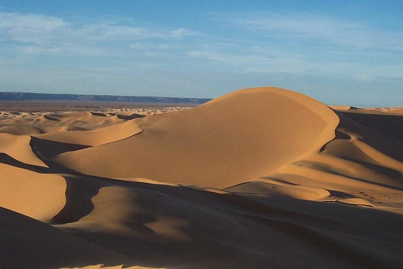 Paysage de dunes, en Algrie.