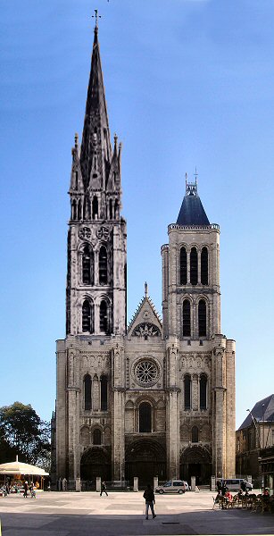 La basilique de Saint-Denis en 1843.