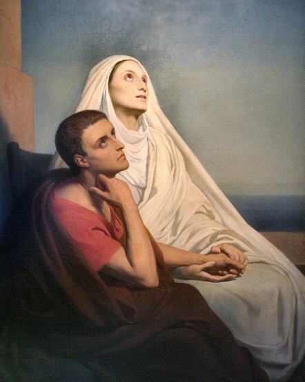 Scheffer : Saint Augustin et sa mère.