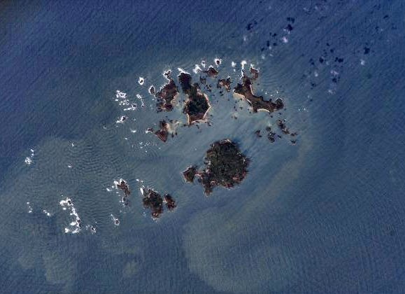 Les îles Scilly depuis l'espace.
