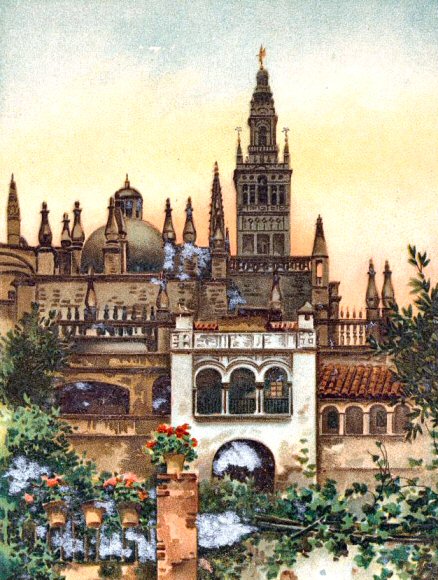 Séville : l'Alcazar et la cathédrale.