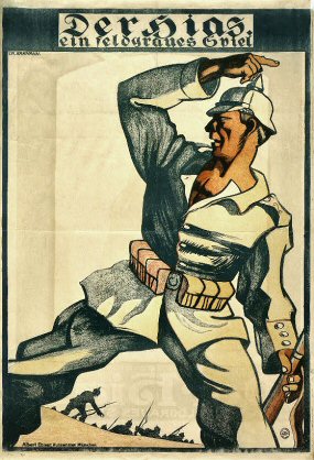 Assaut de soldats allemands (affiche).