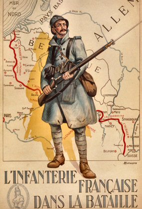 L'infanterie franaise dans la bataille (affiche).