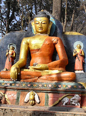 Katmandou : Bouddha  Swayambunath.