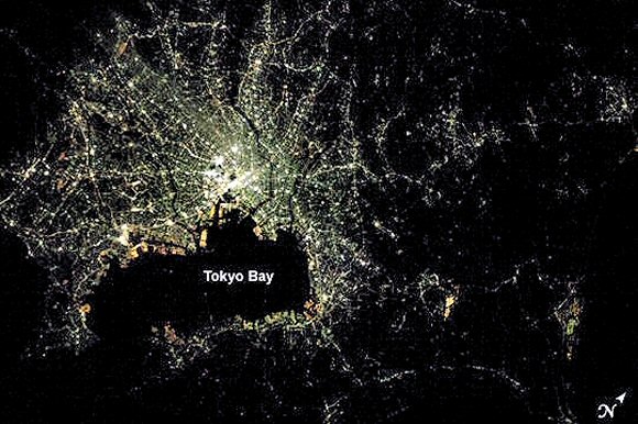 Tokyo depuis l'espace.
