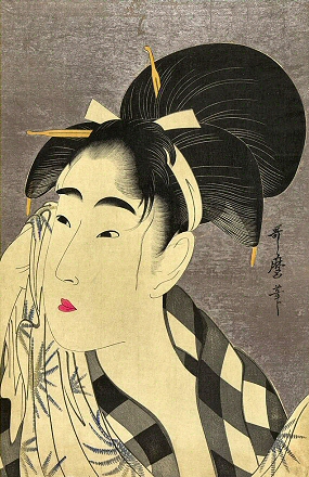 Utamaro : Visage de femme.