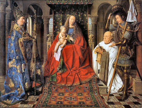 Van Eyck : Madone avec Canon van der Paele.