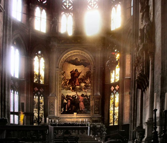 Venise : l'Assomptioon de la Vierge de Titien (Frari).