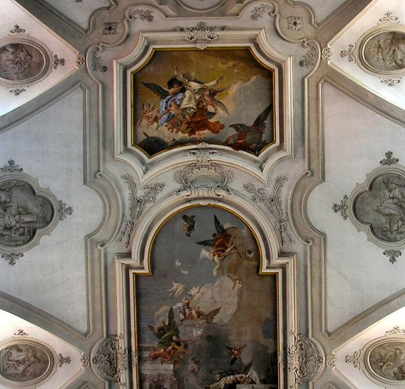 Venise : plafond de l'glise des Jsuates.