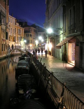 Venise : rio di San Provolo et fondamenta dell'Osmarin.