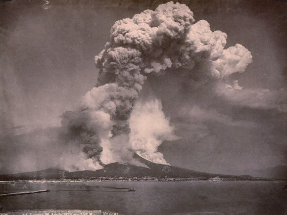L'éruption du Vésuve en 1872.