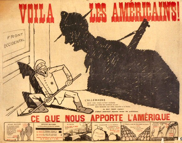 Affiche de 1917 : Voilà les Américains.