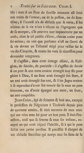 Voltaire : Traité sur la tolérance (page 2).
