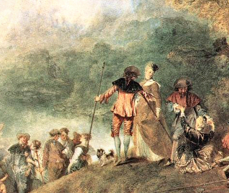 L'Embarquement pour Cythère (détail), de Watteau.