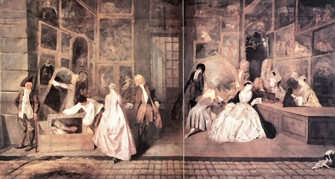 L'Enseigne de Gersaint, par Watteau.