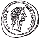Monnaie romaine : César.