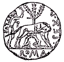 Monnaie romaine : Louve.