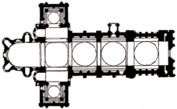Plan de la cathédrale d'Angoulême.