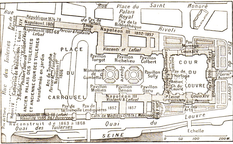 Plan du Louvre.