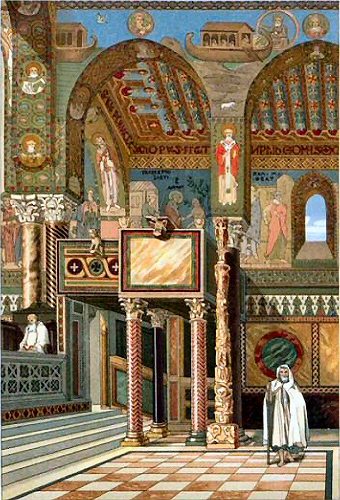 Décoration de la Chapelle Palatine, à Palerme.
