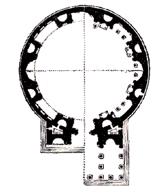 Plan du Panthéon de Rome.