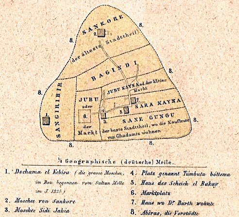 Plan de Tombouctou en 1855